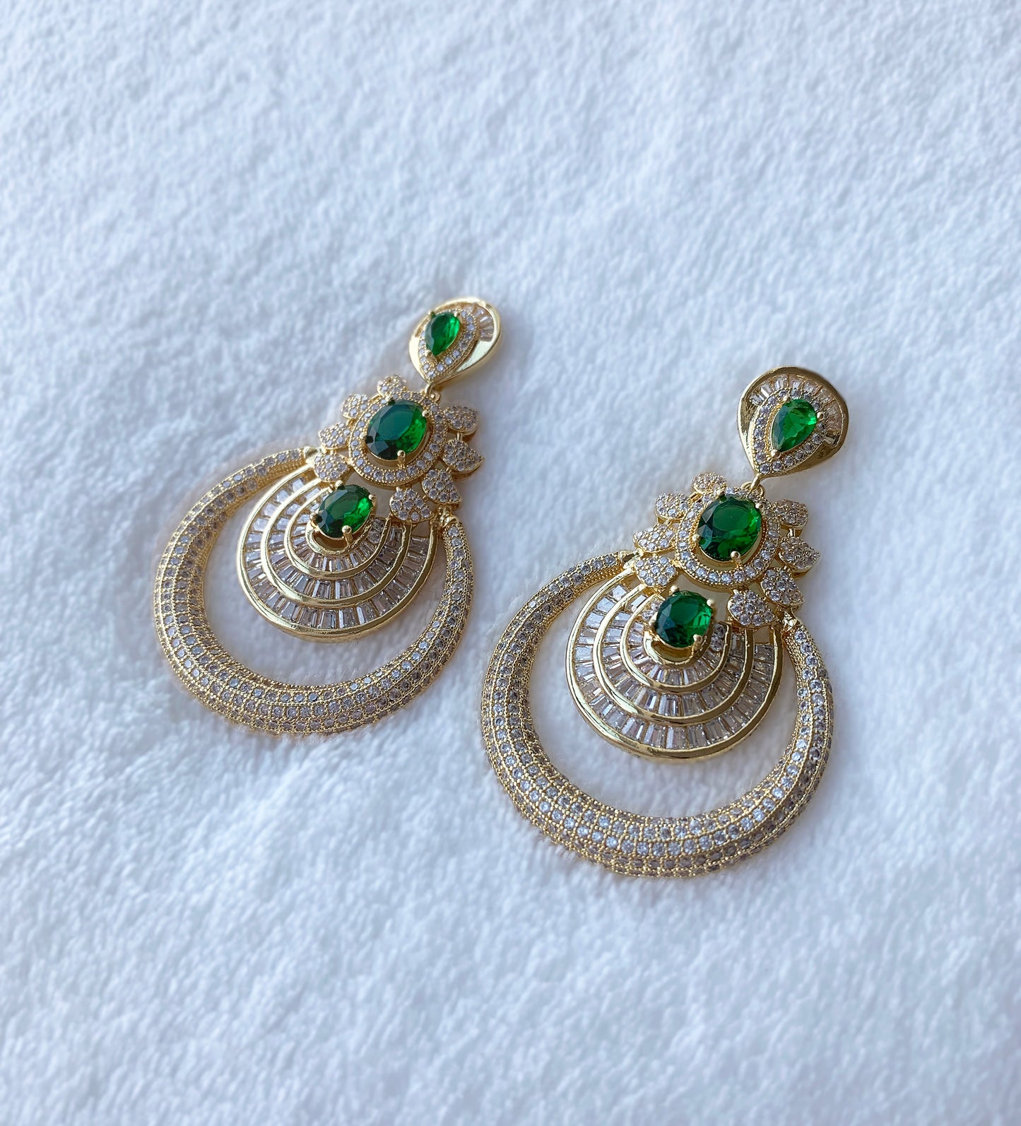 Green Gold Earrings