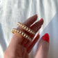 Rounded Golden Pearl Earrings